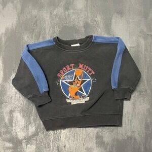 Vintage Scooby Doo Sport Mutt. Sweatshirt Kids Size 4 Black 1990s WB  Basketball